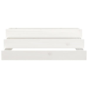Odlingslåda vit 80x80x27 cm massiv furu