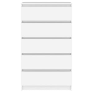 Byrå vit 60x36x103 cm konstruerat trä