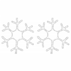 Snöflinga ljusslinga med LED 2 st varmvit 38x37 cm