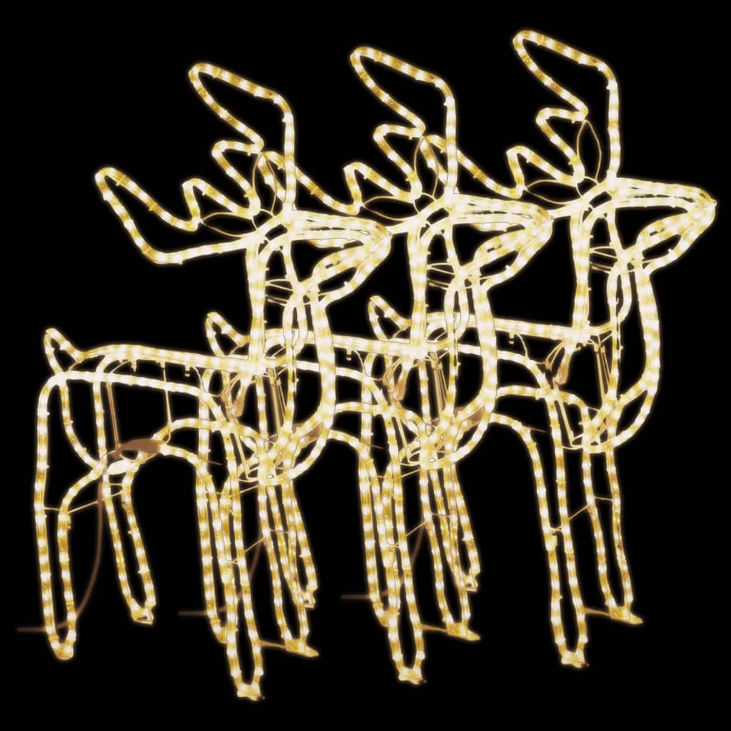 Renfigur 3 st ljusslinga med varmvit 76x42x87 cm