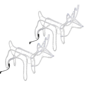 Renfigur 2 st ljusslinga varmvit 60x30x60 cm