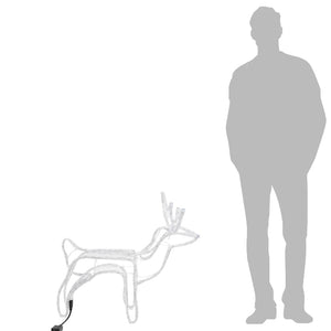 Renfigur 2 st ljusslinga varmvit 60x30x60 cm