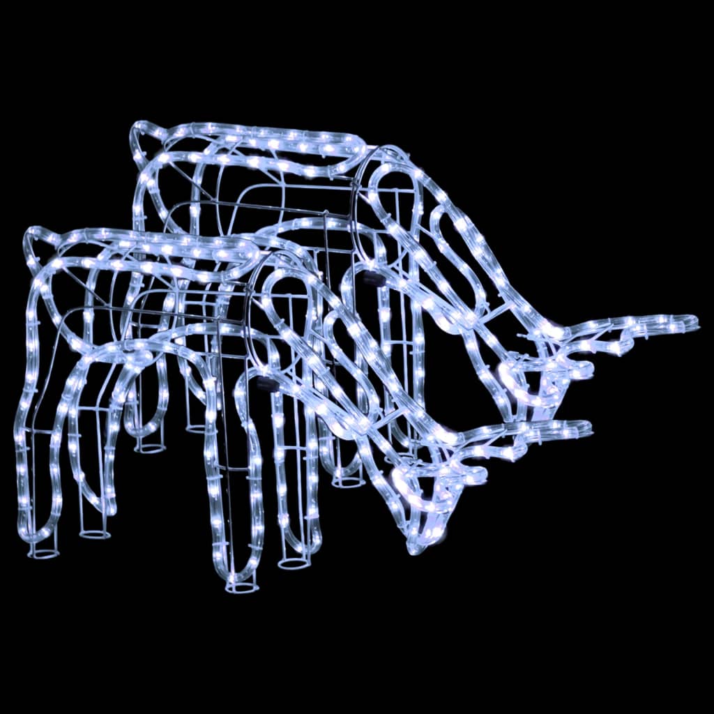 Renfigurer 2 st kallvit 73x31x45 cm