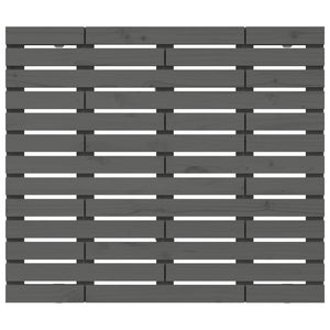 Väggmonterad huvudgavel grå 96x3x91,5 cm massiv furu