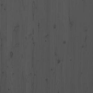 Väggmonterad huvudgavel grå 96x3x91,5 cm massiv furu