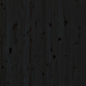 Väggmonterad huvudgavel svart 96x3x91,5 cm massiv furu