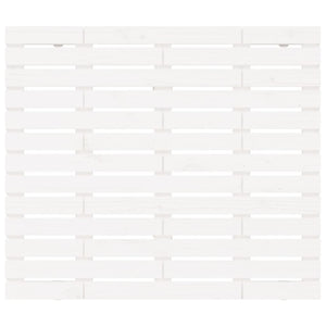 Väggmonterad huvudgavel vit 146x3x91,5 cm massiv furu