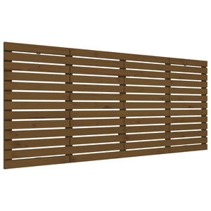 Väggmonterad huvudgavel honungsbrun 156x3x91,5 cm massiv furu