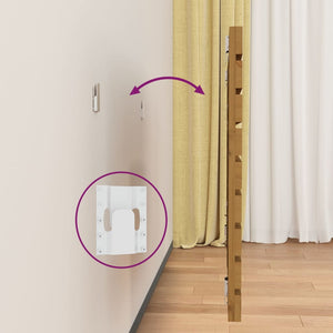 Väggmonterad huvudgavel honungsbrun 96x3x63 cm massiv furu