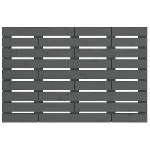 Väggmonterad huvudgavel grå 81x3x63 cm massiv furu