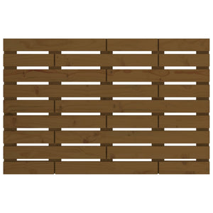 Väggmonterad huvudgavel honungsbrun 81x3x63 cm massiv furu