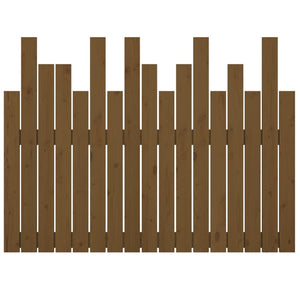 Väggmonterad huvudgavel honungsbrun 108x3x80 cm massiv furu
