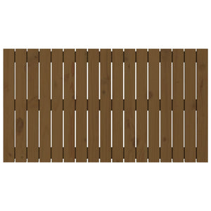 Väggmonterad huvudgavel honungsbrun 108x3x60 cm massiv furu