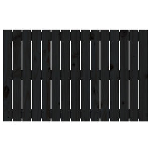Väggmonterad huvudgavel svart 95,5x3x60 cm massiv furu