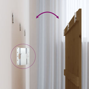 Väggmonterad huvudgavel honungsbrun 140x3x90 cm massiv furu