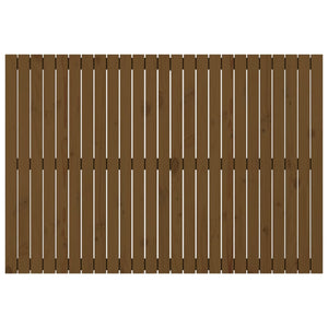 Väggmonterad huvudgavel honungsbrun 159,5x3x110cm massiv furu