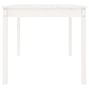 Trädgårdsbord vit 82,5x82,5x76 cm massiv furu