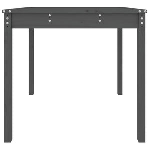 Trädgårdsbord grå 82,5x82,5x76 cm massiv furu