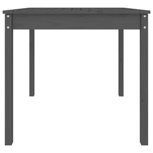 Trädgårdsbord grå 82,5x82,5x76 cm massiv furu
