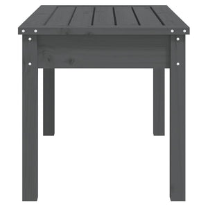 Trädgårdsbänk grå 80x44x45 cm massiv furu