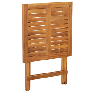 Hopfällbart caféset med dynor 3 delar massivt akaciaträ