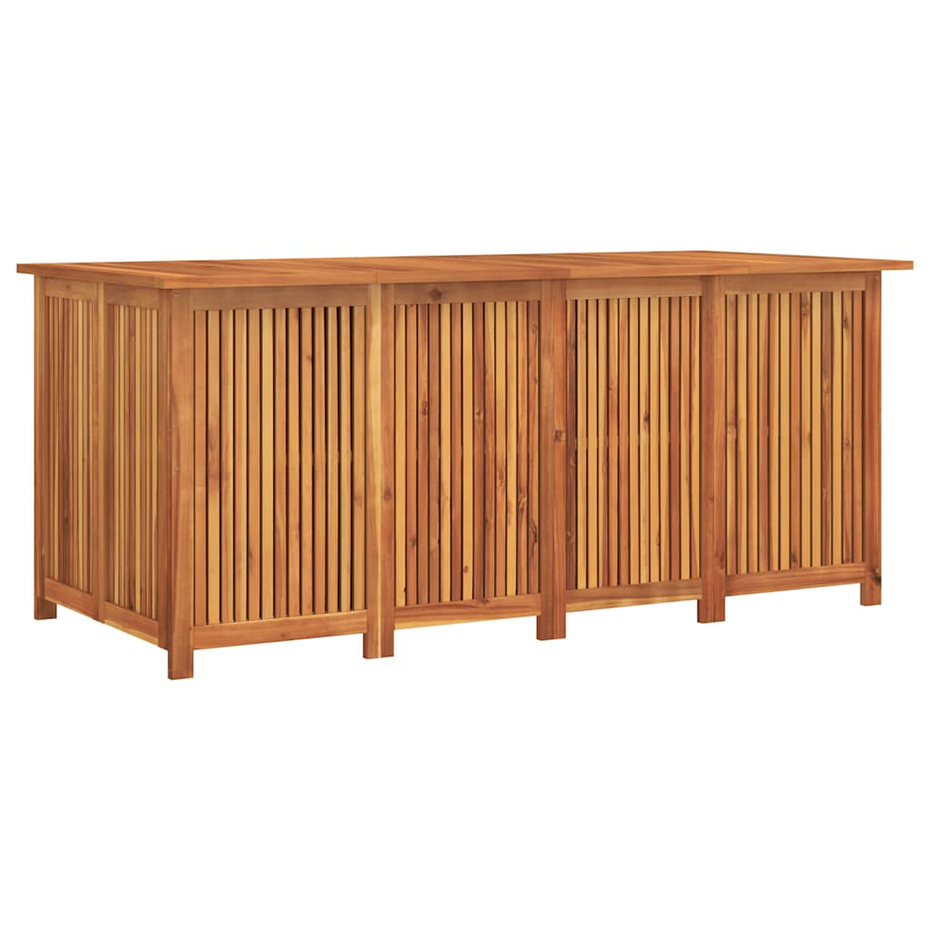 Dynbox med hjul 200x80x75 cm massivt akaciaträ