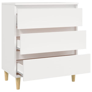 Byrå vit 60x35x70 cm konstruerat trä