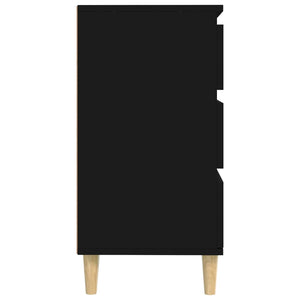 Byrå svart 60x35x70 cm konstruerat trä