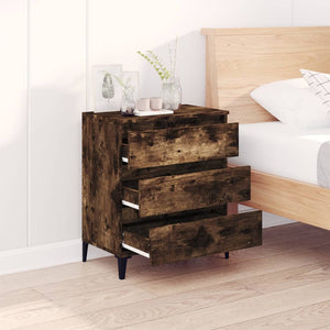 Byrå rökfärgad ek 60x35x70 cm konstruerat trä