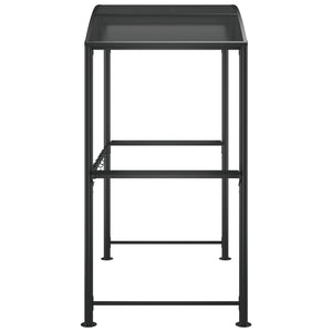 Tak för grill med sidohyllor antracit 210x114x230 cm stål