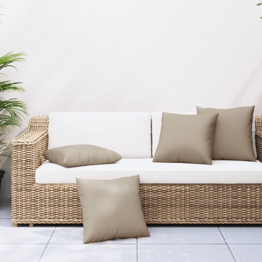 Soffkuddar 4 st taupe 40x40 cm tyg