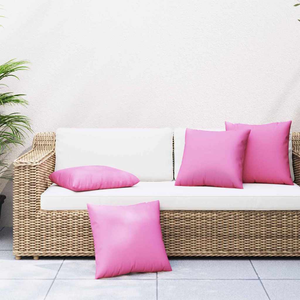 Spridda Kuddar 4 st Polyester Tyg Rosa 60 x 60 cm