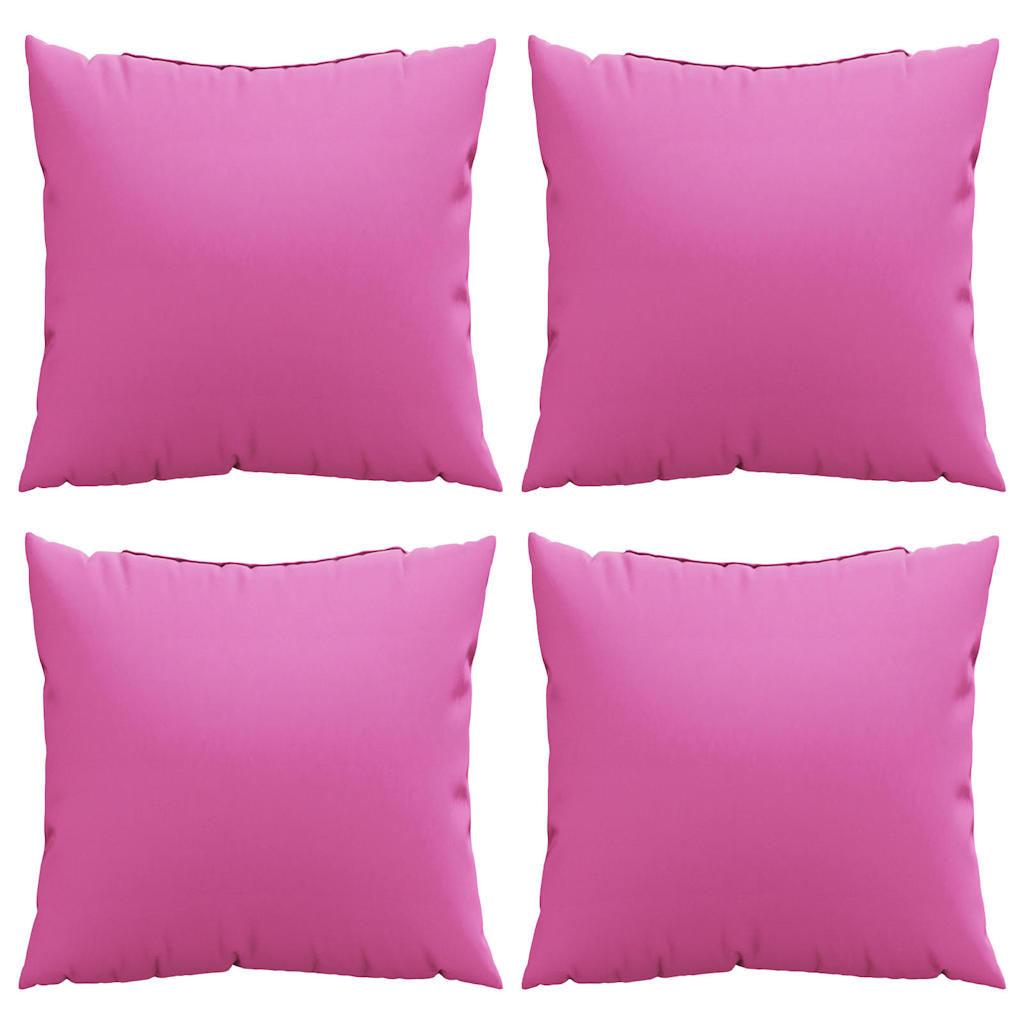 Spridda Kuddar 4 st Polyester Tyg Rosa 60 x 60 cm
