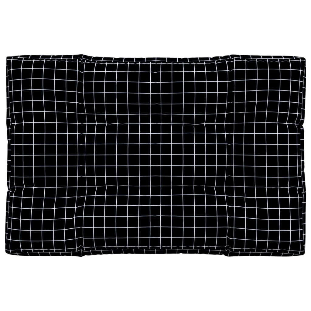 Palldyna svartrutig 120x80x12 cm tyg