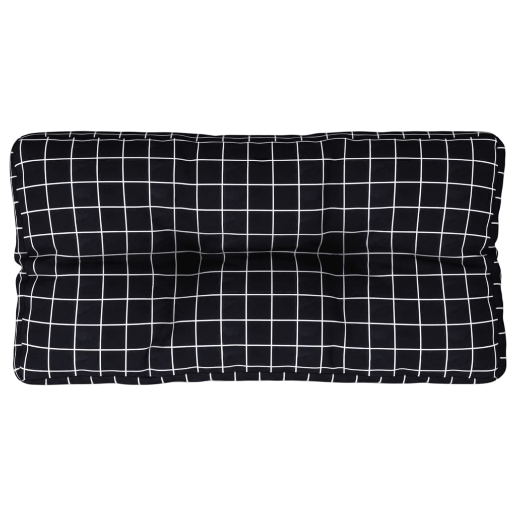 Palldyna svartrutig 70x40x12 cm tyg