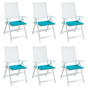 Stolsdynor 6 st turkos 40x40x4 cm tyg