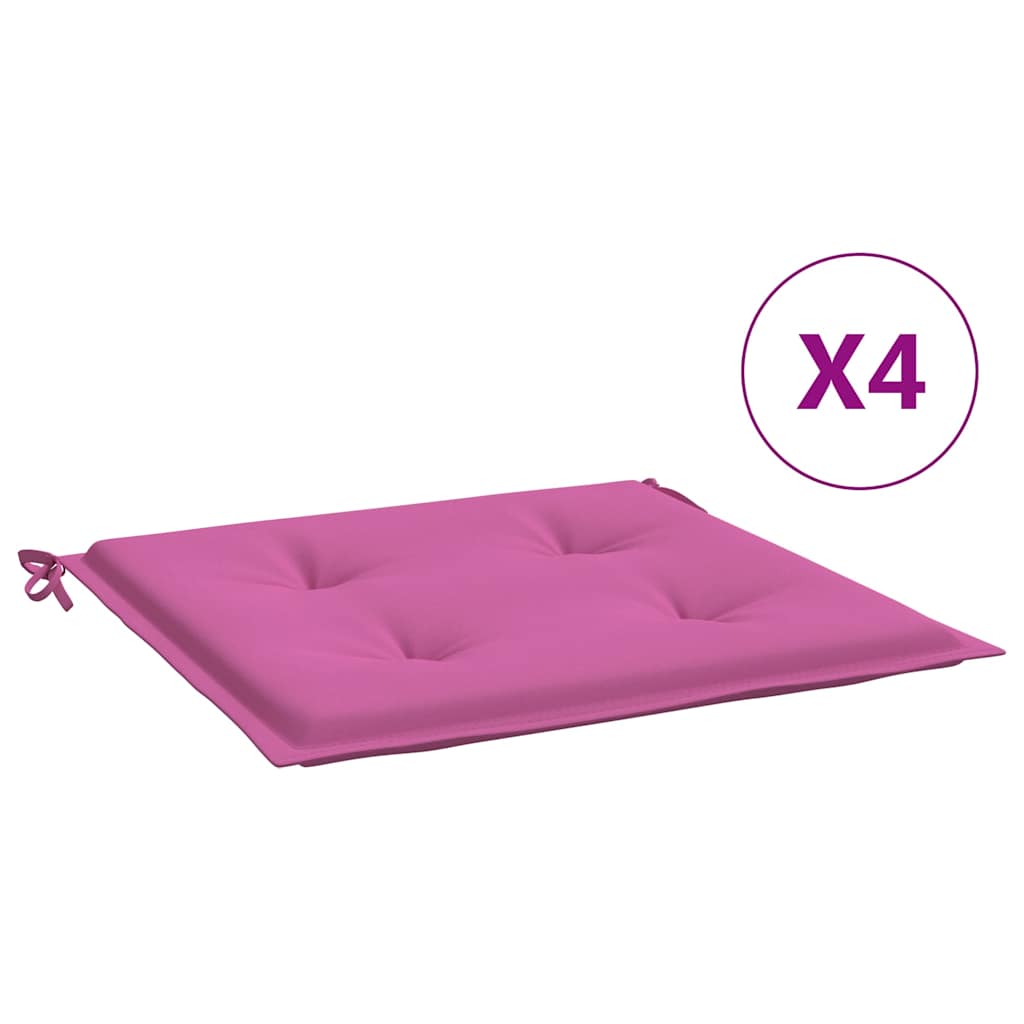 Stolsdynor 4 st rosa 50x50x4 cm tyg