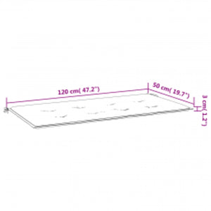 Bänkdyna för trädgården bladmönster 120x50x4 cm oxfordtyg