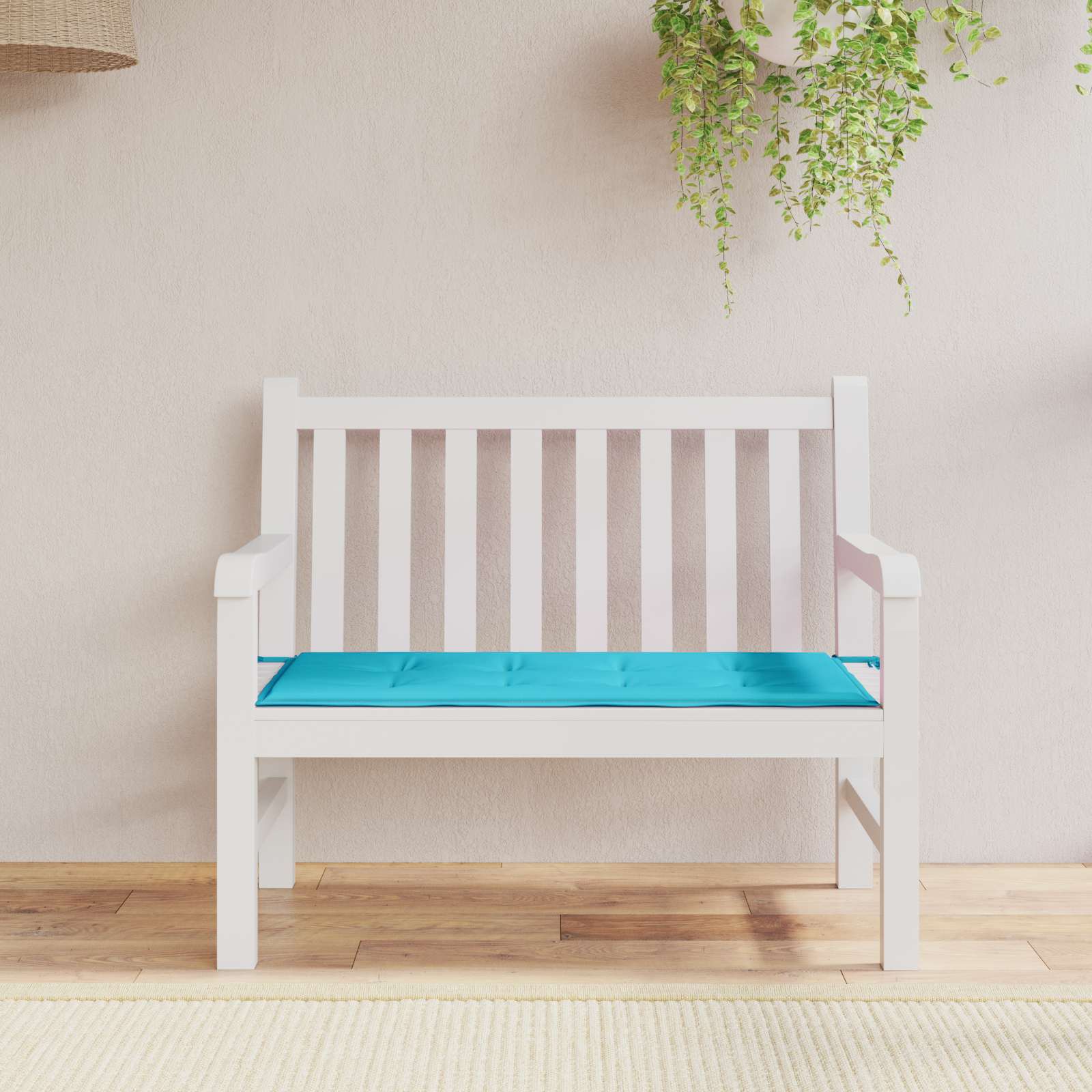 Bänk kudde Oxford Tyg Turkos 120 x 50 x 3 cm