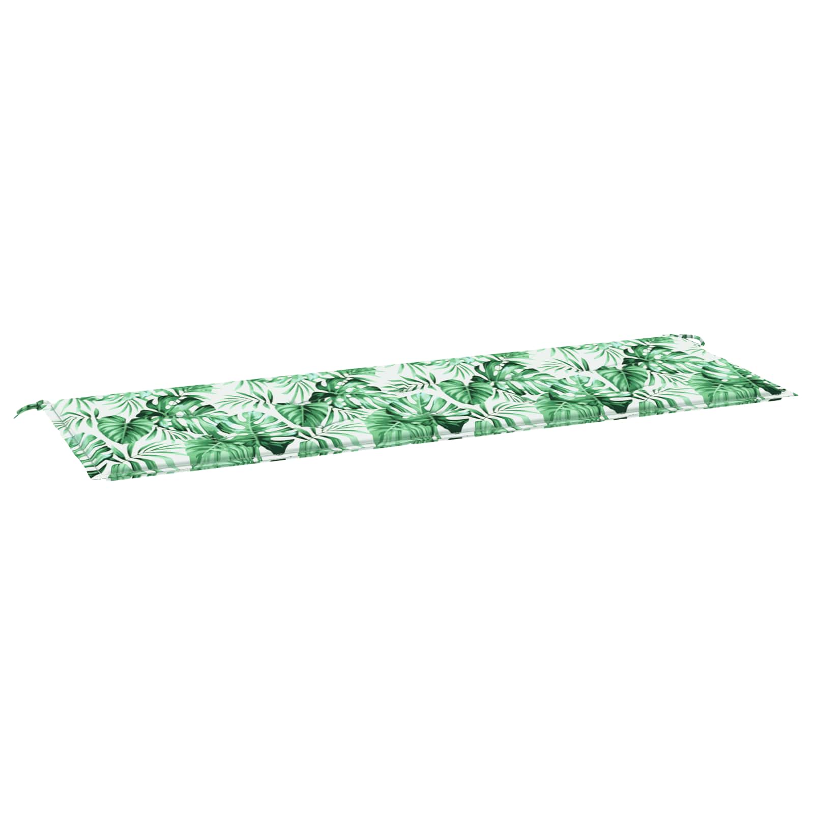 Bänk kudde Oxford Tyg Bladmönster 150 x 50 x 3 cm