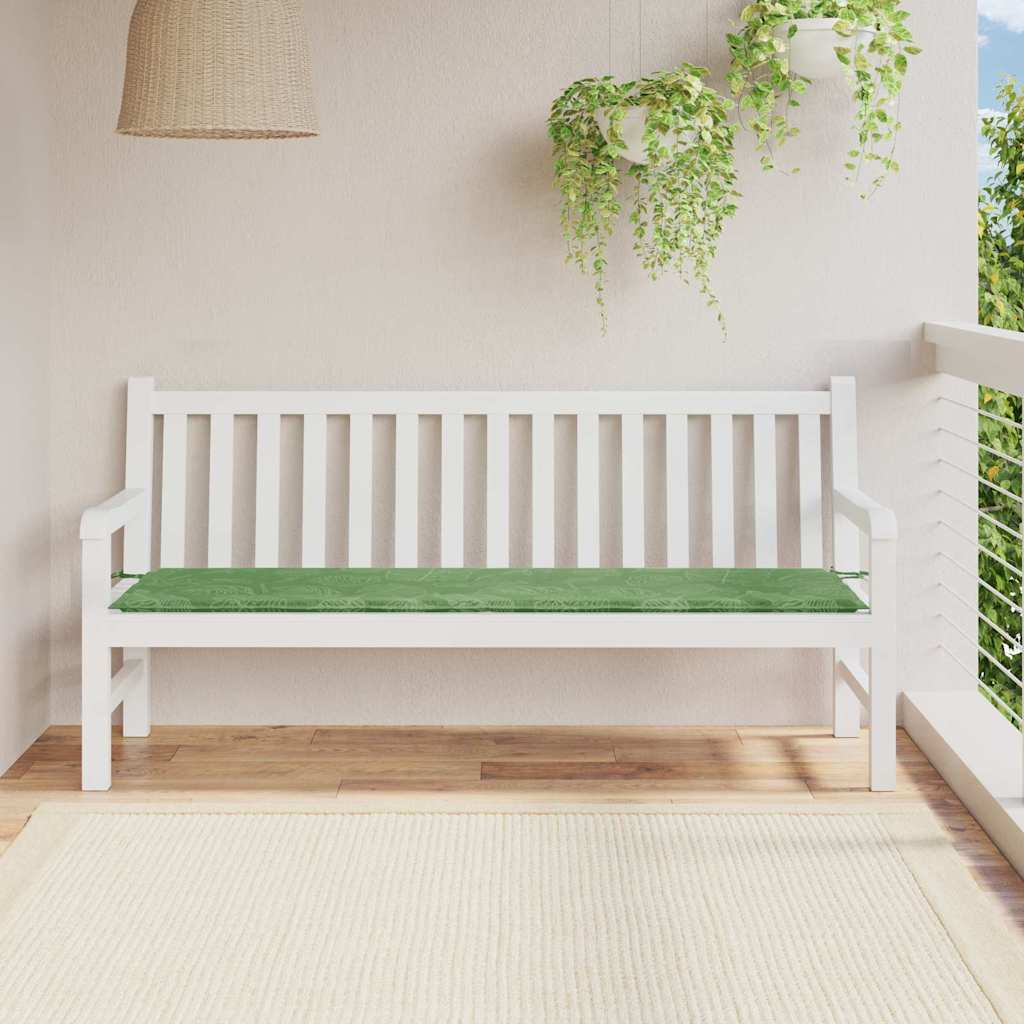 Bänk kudde Oxford Tyg Bladdesign 150 x 50 x 3 cm