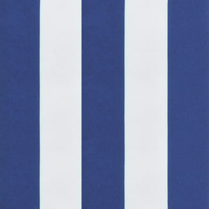 Stolsdynor för stolar med låg rygg 6 st blå&vit randig tyg