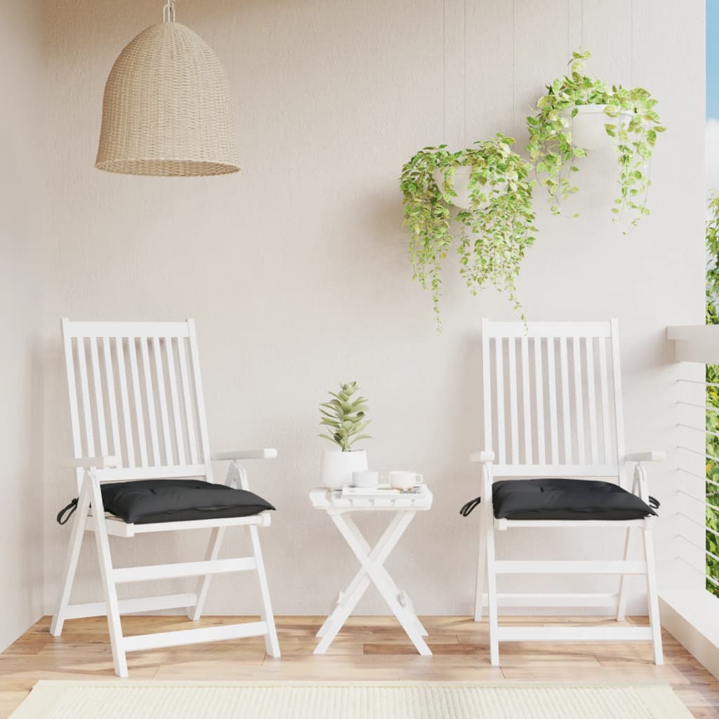 Stolsdynor 2 st svart 40x40x7 cm oxfordtyg