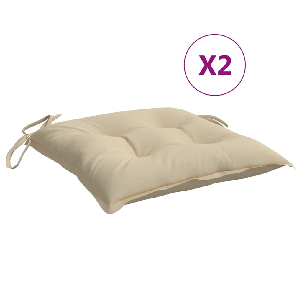 Palldynor 2 st beige 50x50x7 cm oxfordtyg