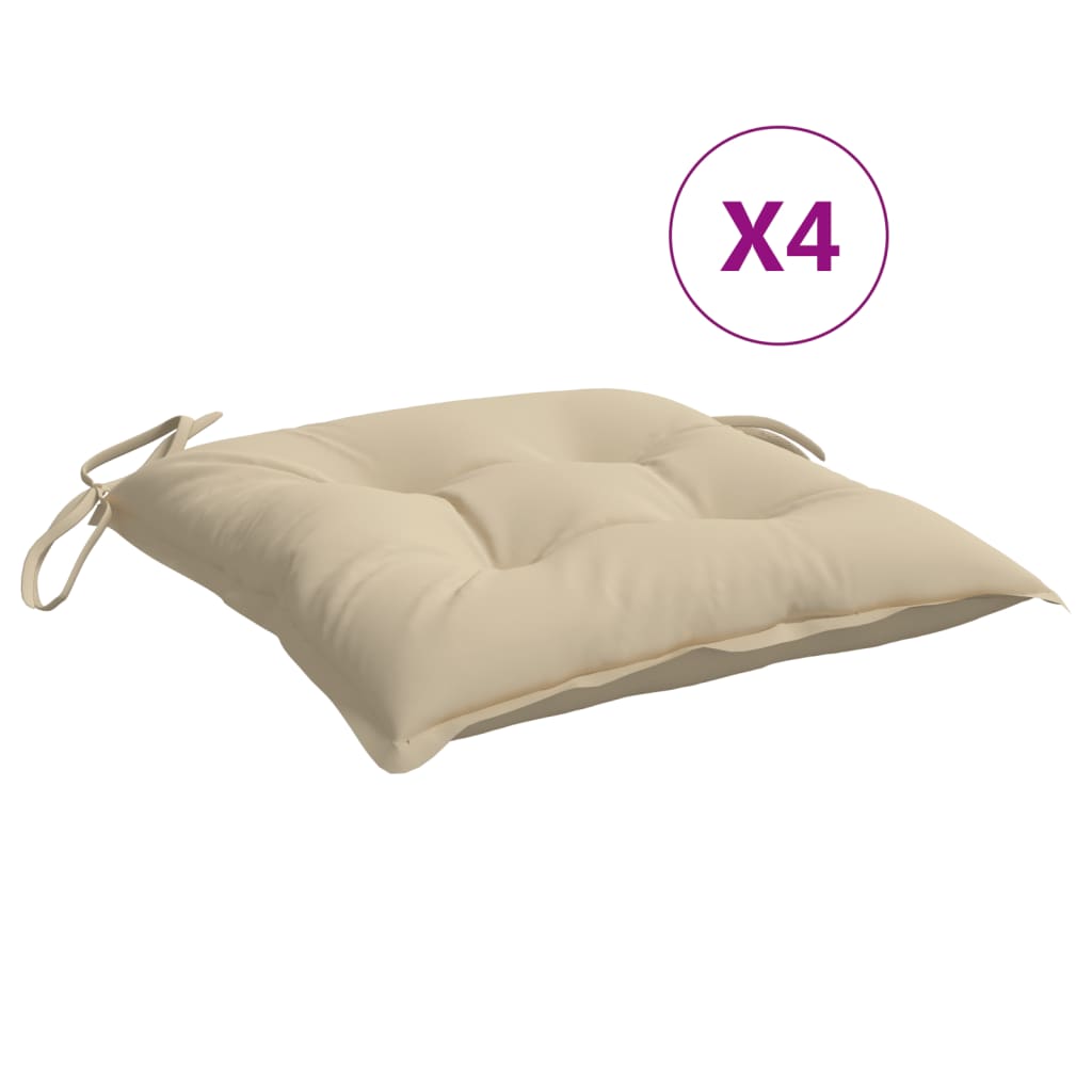 Palldynor 4 st beige 50x50x7 cm oxfordtyg