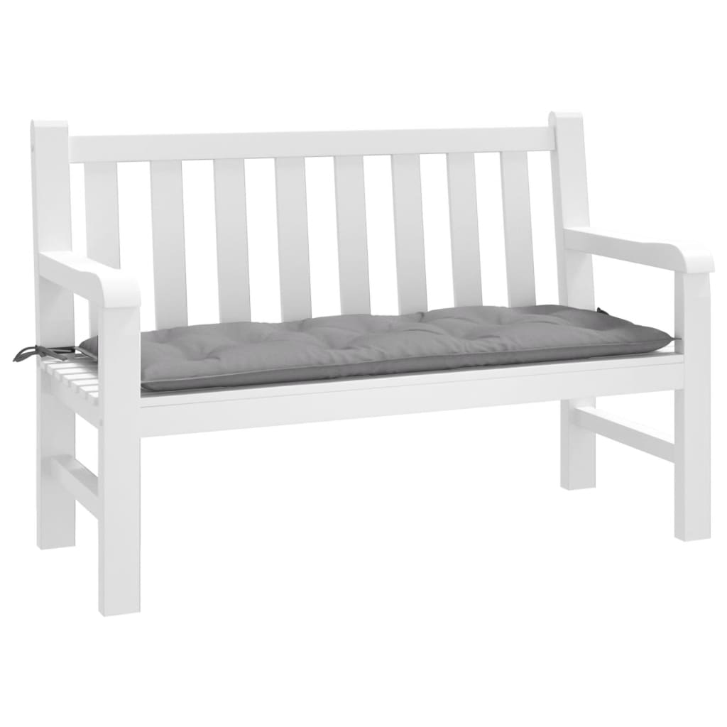Bänkdyna för trädgården grå 120x50x7 cm oxfordtyg