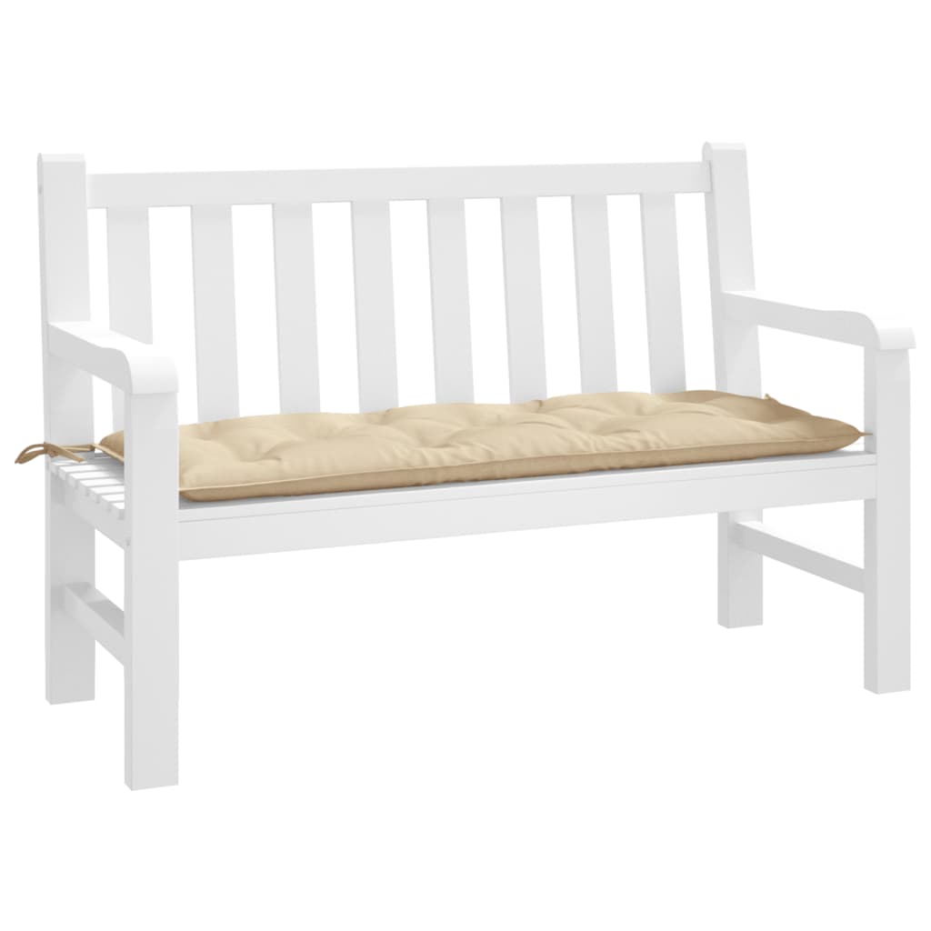 Bänkdyna för trädgården beige 120x50x7 cm oxfordtyg