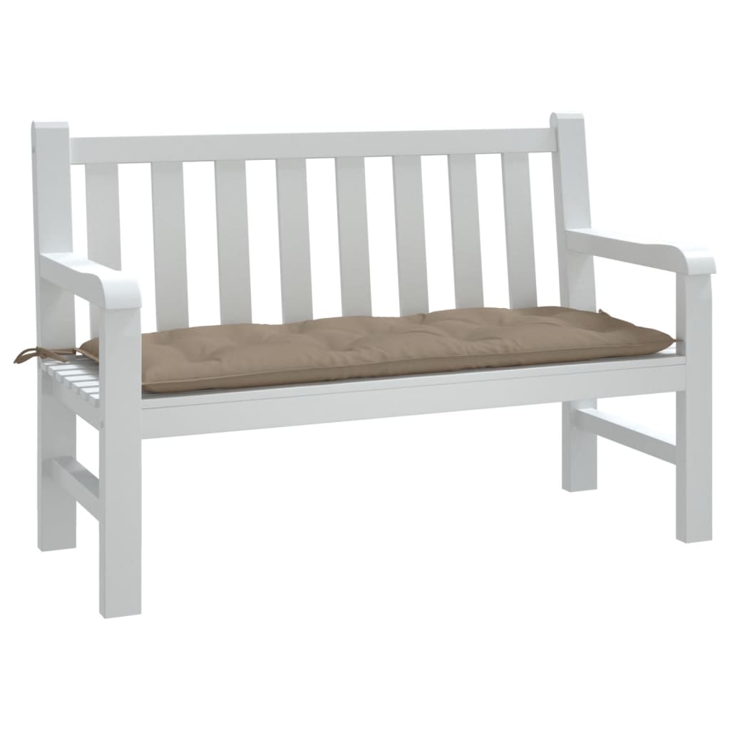 Bänkdyna för trädgården taupe 120x50x7 cm oxfordtyg