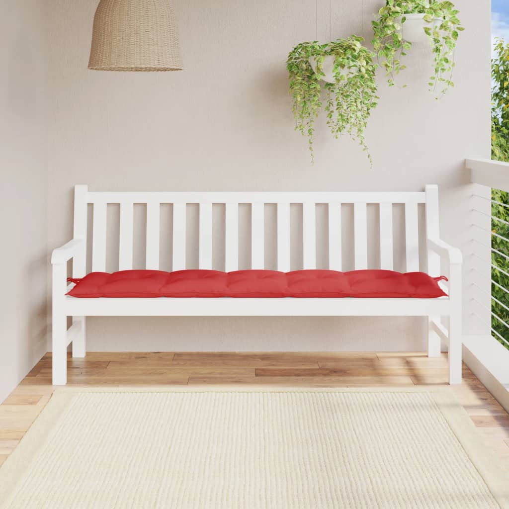 Bänkdyna för trädgården röd 180x50x7 cm oxfordtyg