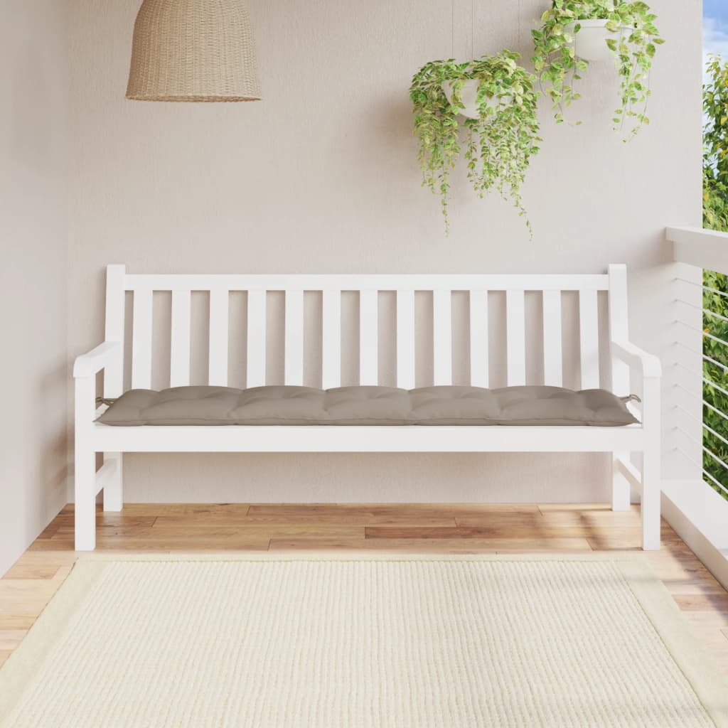 Bänkdyna för trädgården taupe 180x50x7 cm oxfordtyg